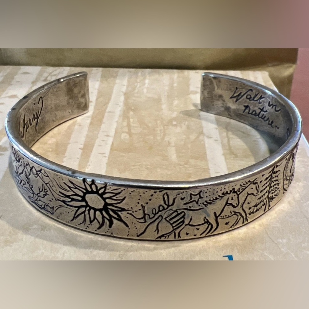 Sundance Silver “Jes Maharry” Bracelet with Engraved Design - Picture 3 of 6